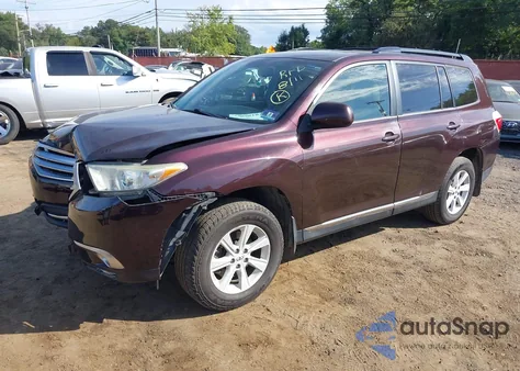 2013 Toyota Highlander Plus/Se from USA, damaged, VIN 5TDBK3EH6DS207644